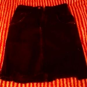 ZARA black denim mini skirt